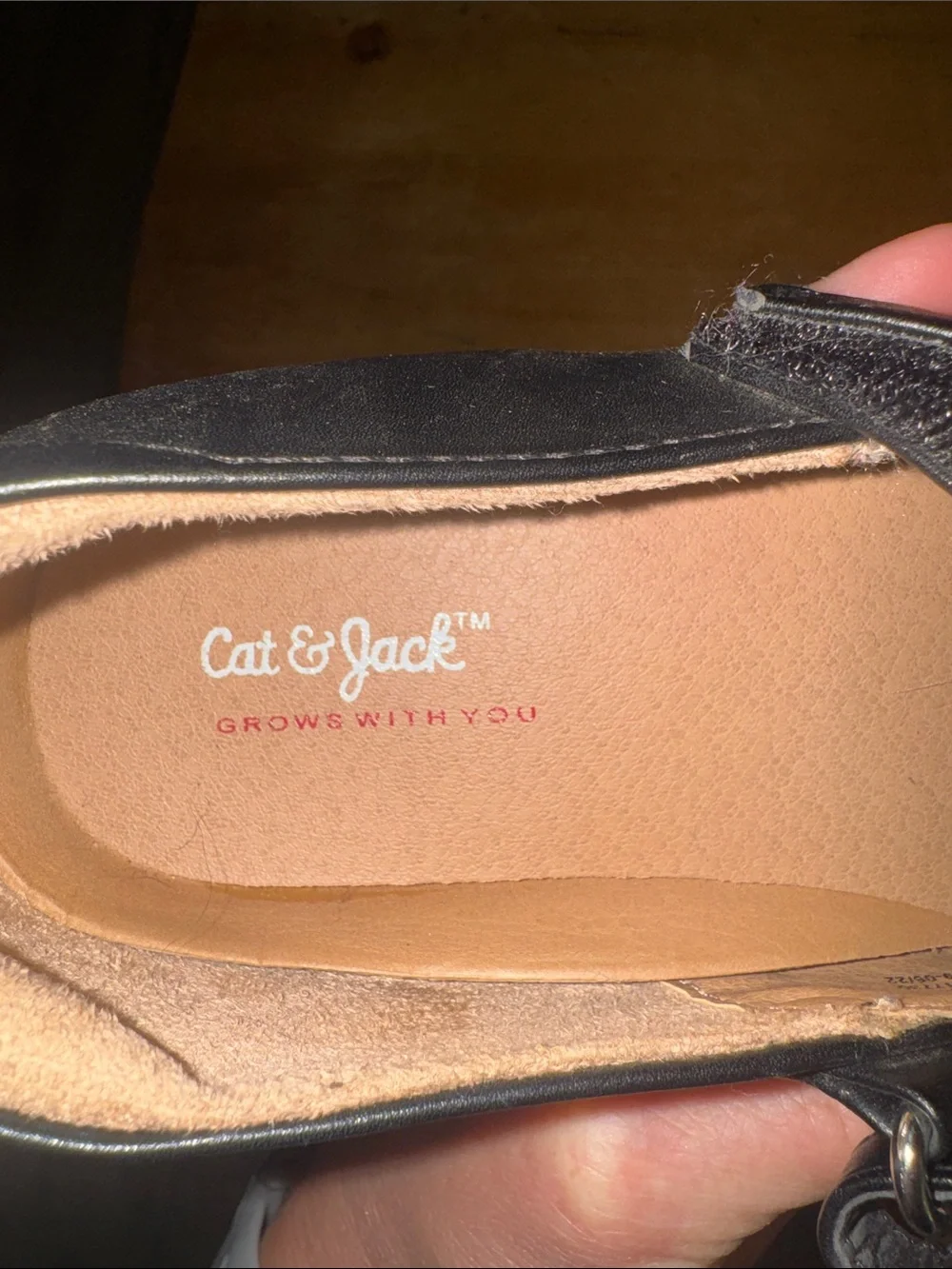 Cat & Jack Black Girls' Bow Mary Jane Flats